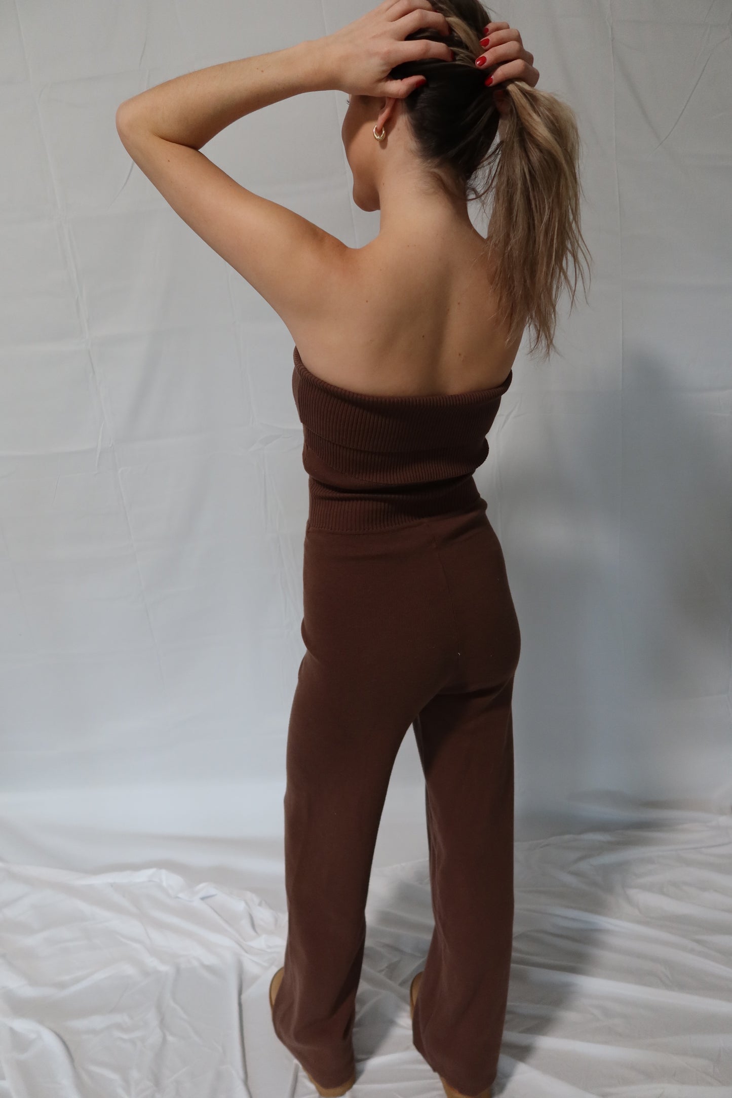 Chocolate Knitted Jumpsuit