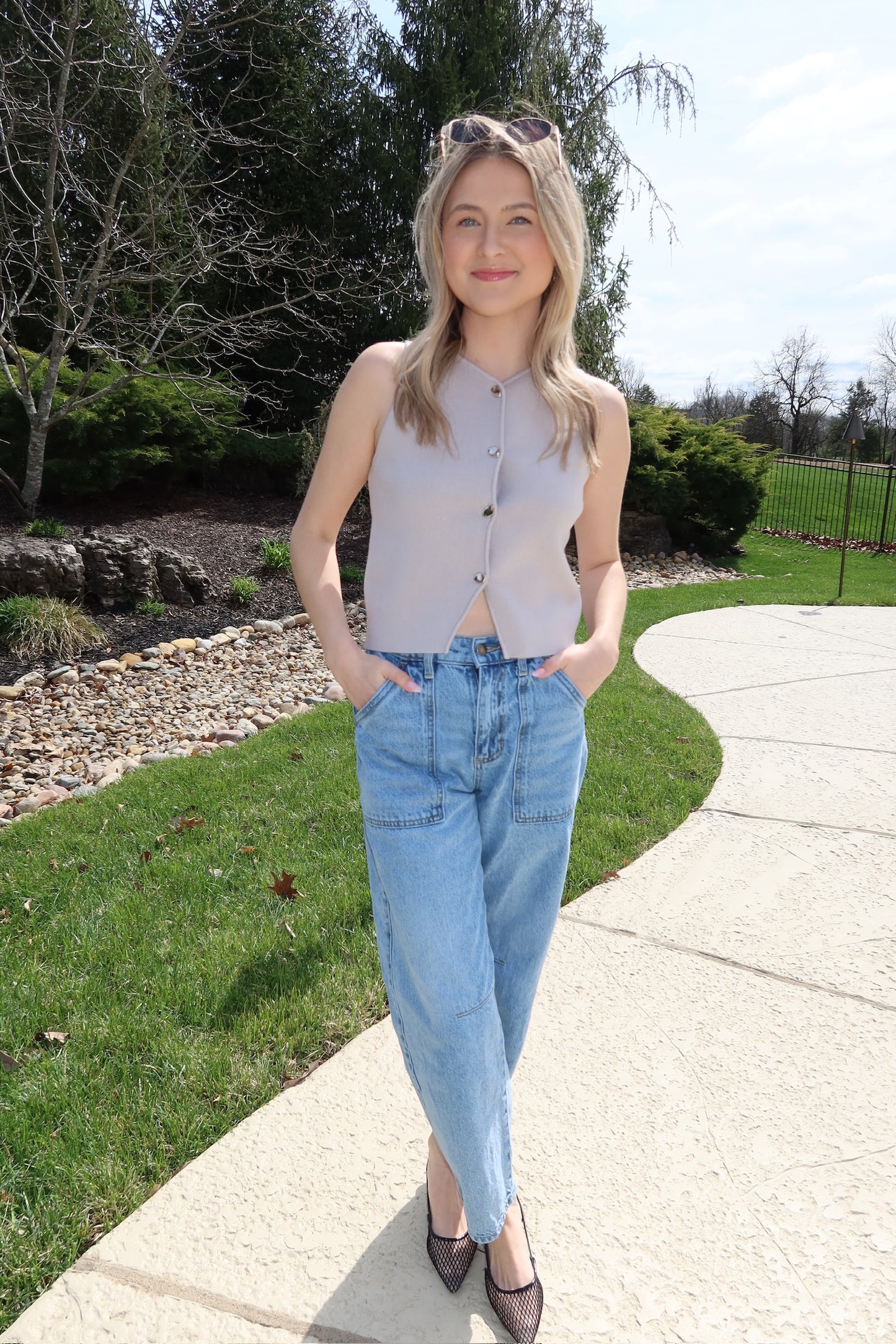 Misty Gray Tank Top