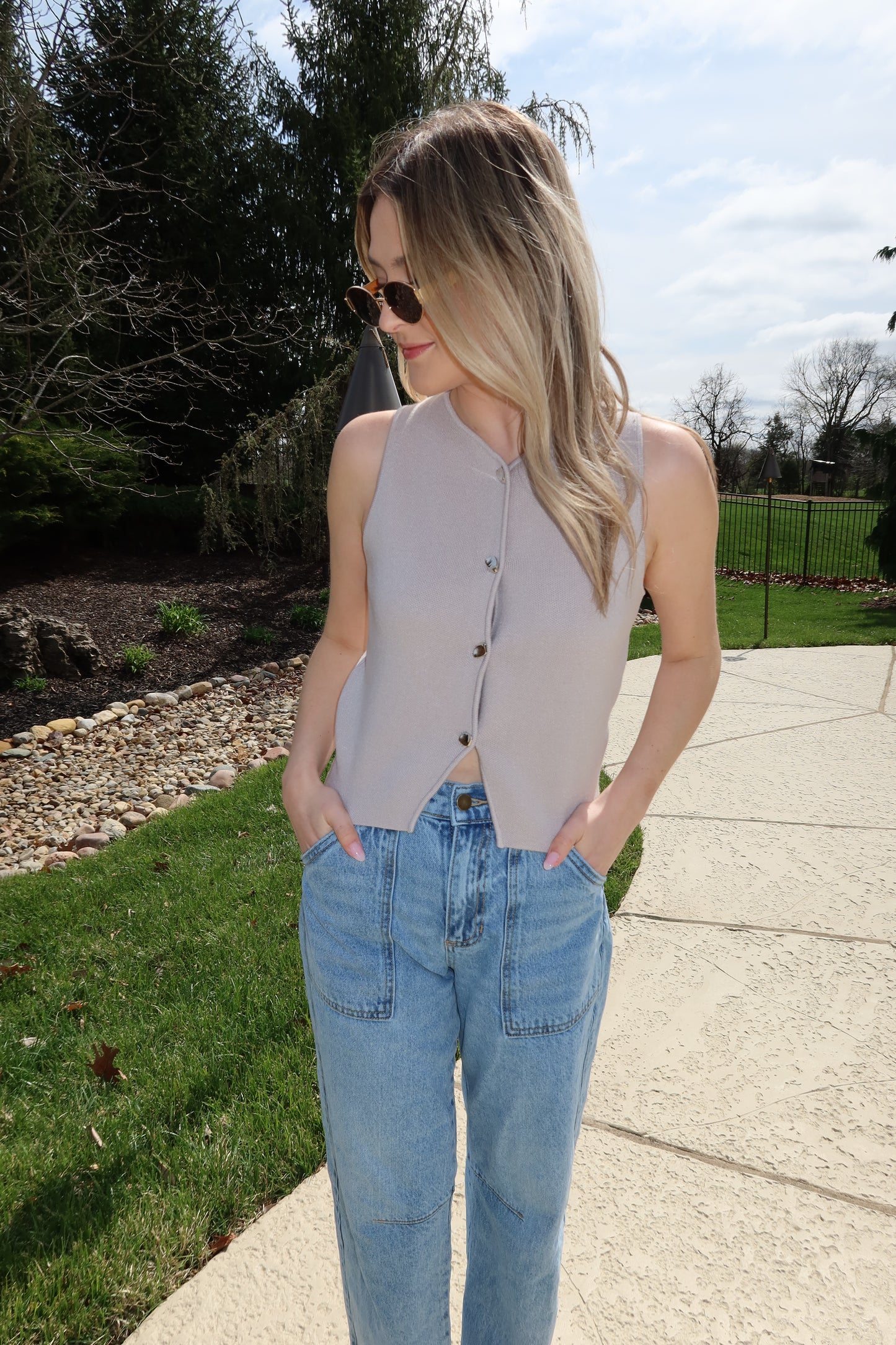 Misty Gray Tank Top