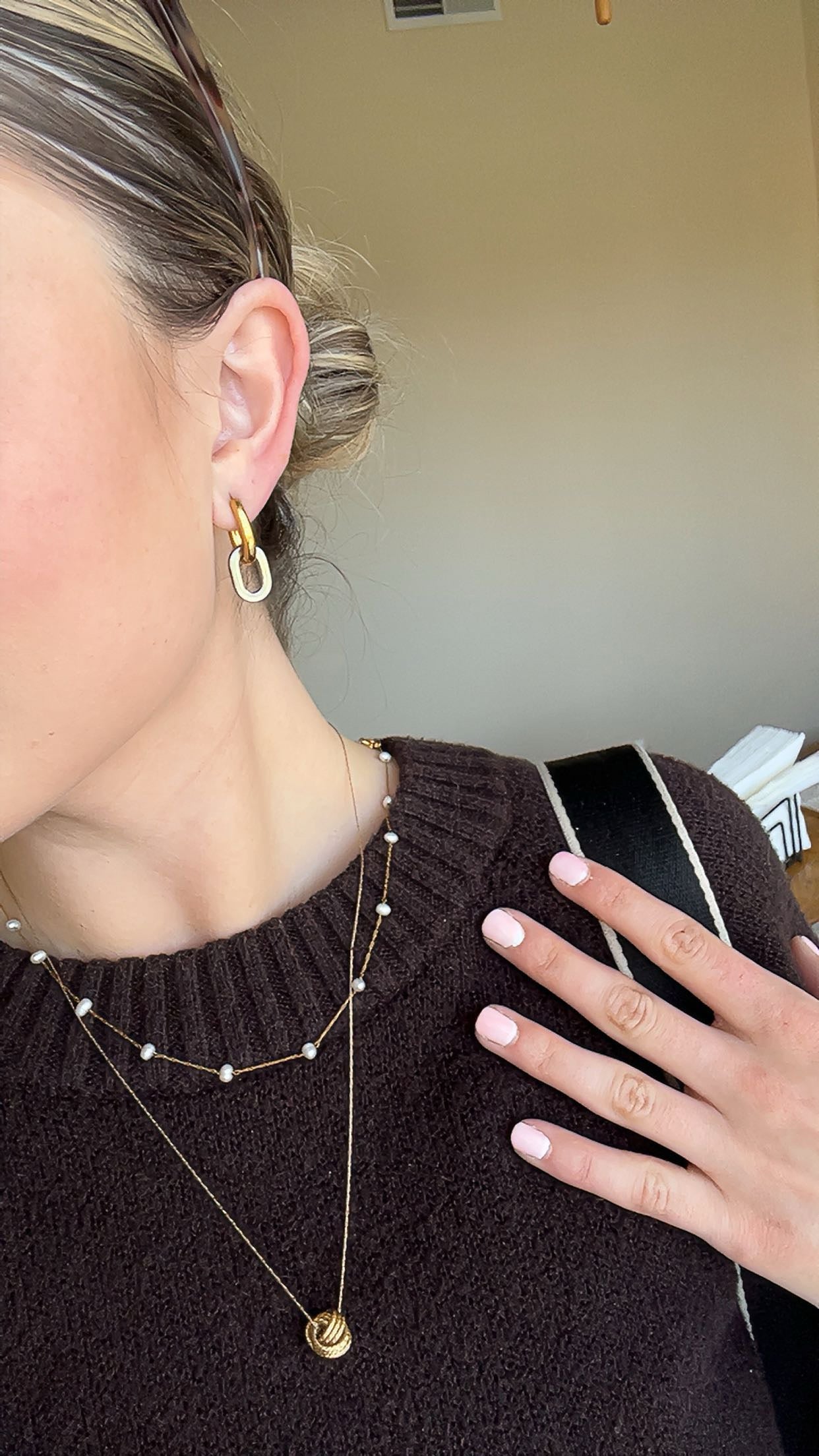Mixed Metal Link Hoops