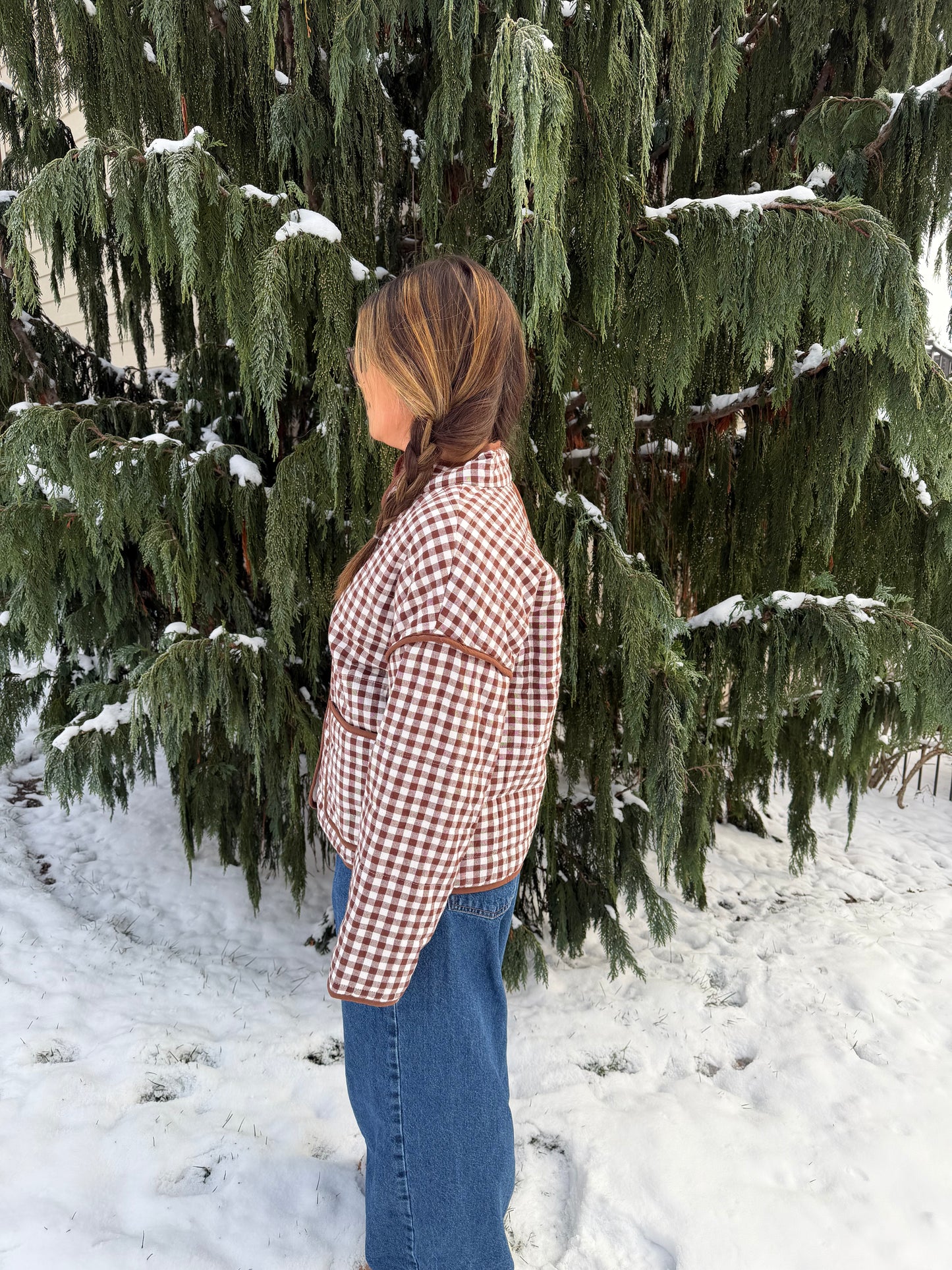 Gingham Quilted Jacket