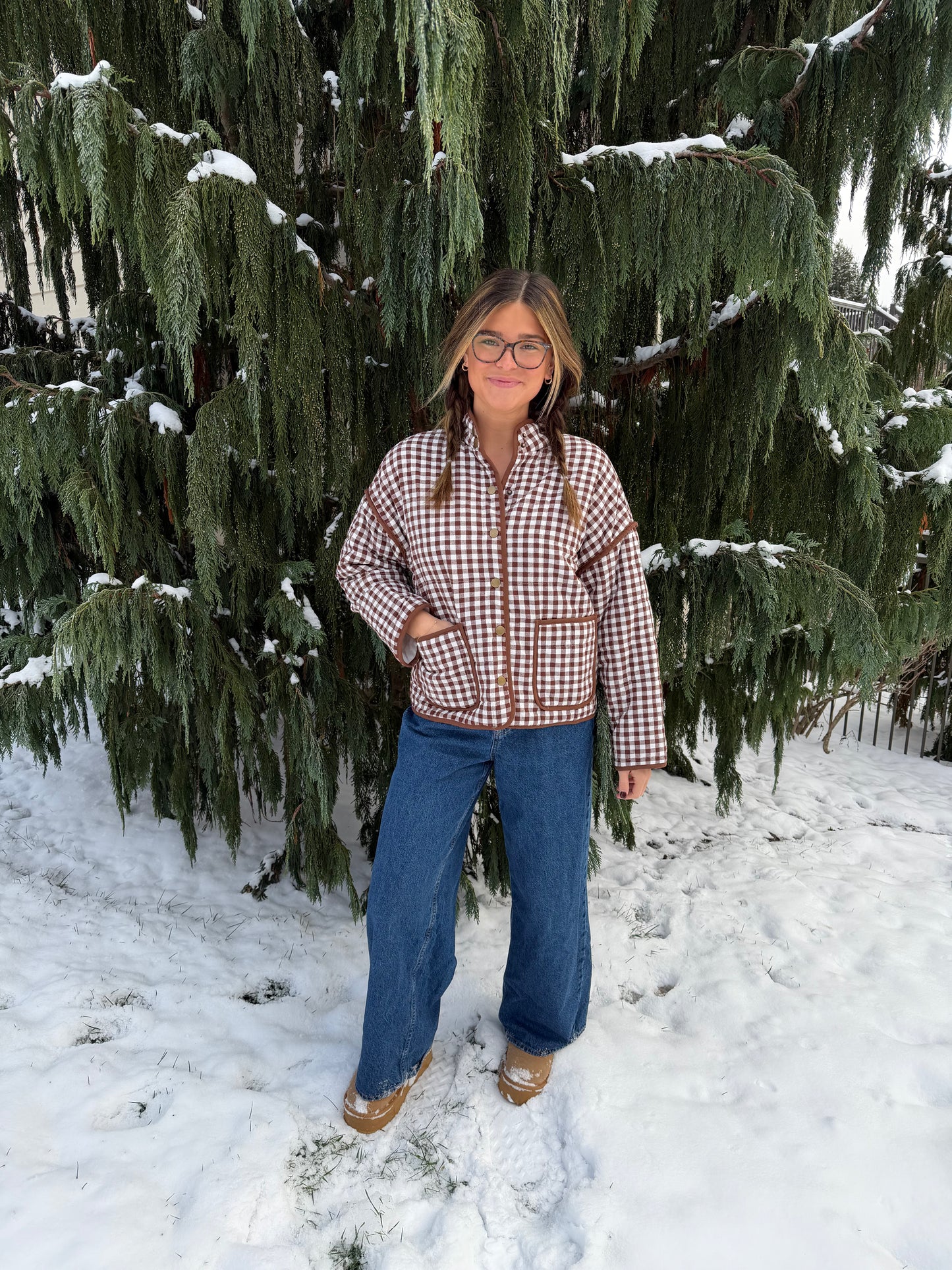 Gingham Quilted Jacket