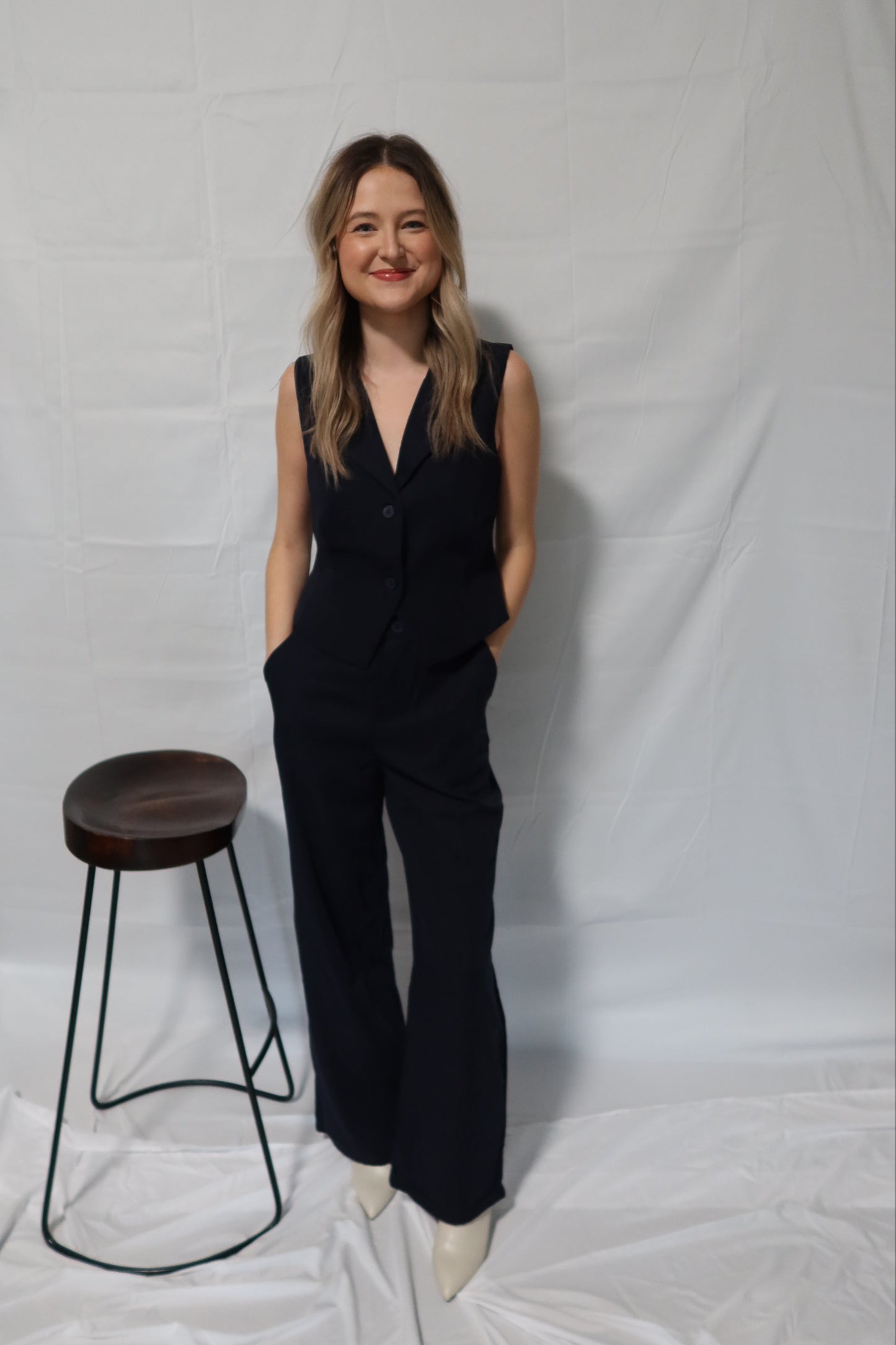 Navy Suit Pants